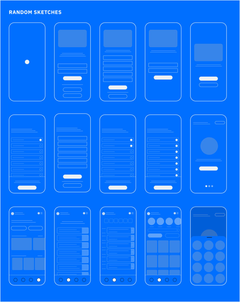 wyf wireframes and ui sketch