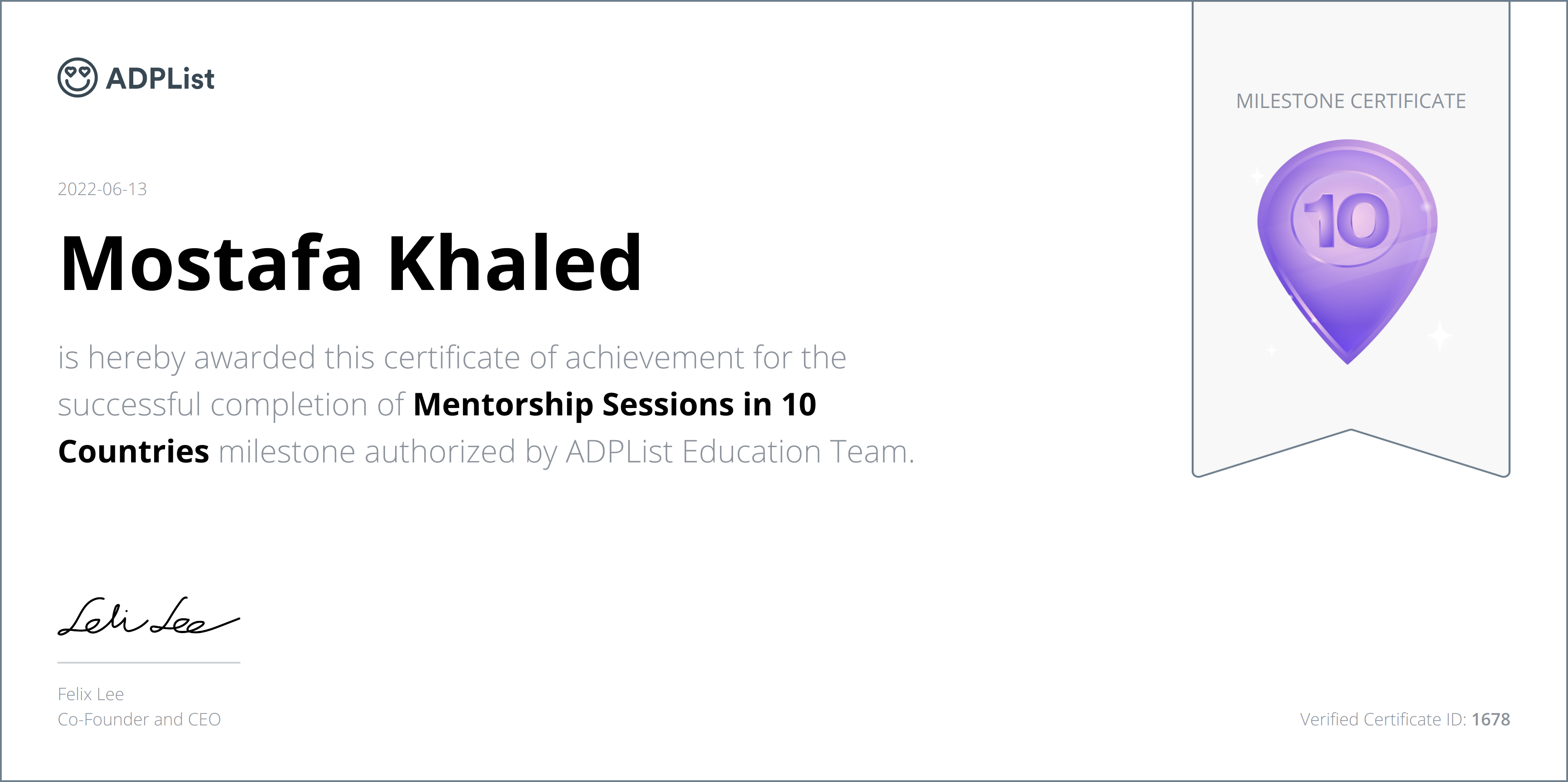 Product Design Mentor completed mentorship sessions across 10 countries on adplist